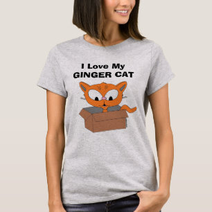 Camiseta Eu Amo Meu Gato Ruivo