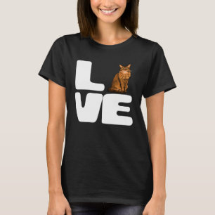 Camiseta Eu Amo Meu Gato Somali
