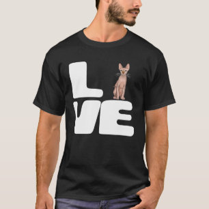 Camiseta Eu Amo Meu Gato Sphynx