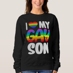 Camiseta Eu Amo Meu Gay Filho Orgulho LGBT Família Rainbow 