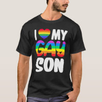 Eu Amo Meu Gay Filho Orgulho LGBT Família Rainbow 