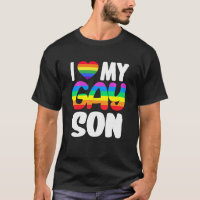 Eu Amo Meu Gay Filho Orgulho LGBT Família Rainbow 