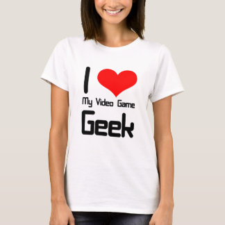 Camiseta Eu amo meu geek do jogo de vídeo