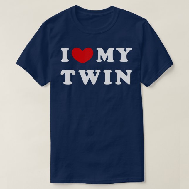 Camiseta Eu Amo Meu Gêmeo, Eu Corto Meu Gêmeo  (Frente do Design)