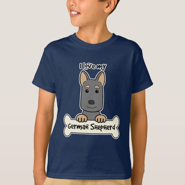 Camiseta Eu amo meu german shepherd (Frente)