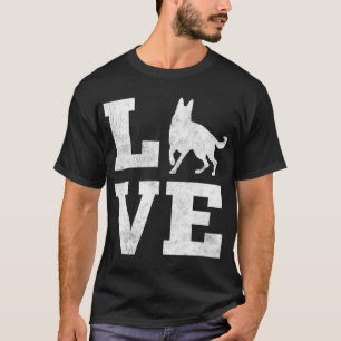 Camiseta Eu Amo Meu German shepherd Engraçado Cachorro De P