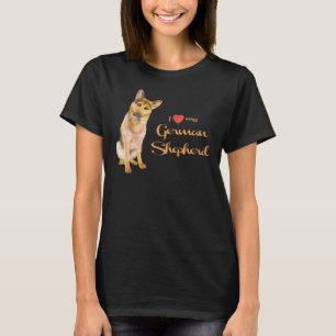 Camiseta Eu Amo Meu German shepherd Especialmente Para O Pr