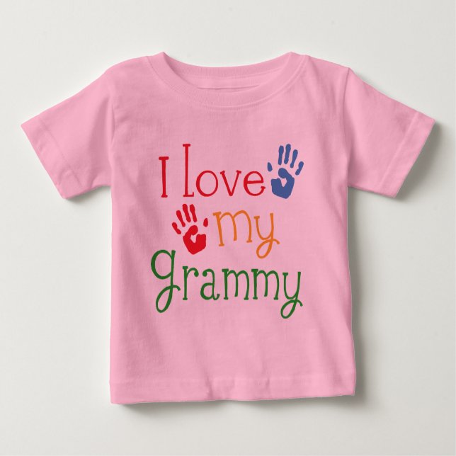 Camiseta Eu amo meu Grammy Handprints (Frente)