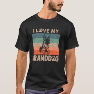 Camiseta Eu Amo Meu Granddog Pastor Alemão Avó Avô