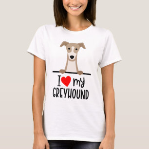 Camiseta Eu Amo Meu Greyhound