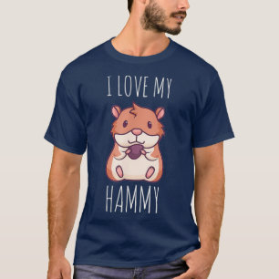Camiseta Eu amo meu Hammy Cute Hamster Pet