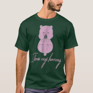 Camiseta Eu Amo Meu Hammy Cute Hamster Tee_3