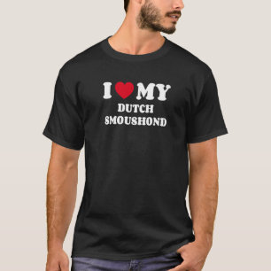 Camiseta Eu Amo Meu Holandês Smoushond Hollandse Smoushond