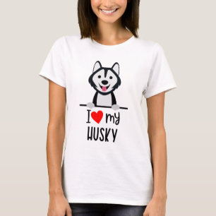 Camiseta Eu Amo Meu Husky