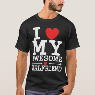 Camiseta Eu Amo Meu Incrível Dia De Namorada Valentine Para