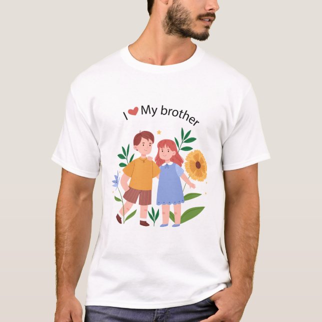 Camiseta Eu Amo Meu Irmão (Frente)