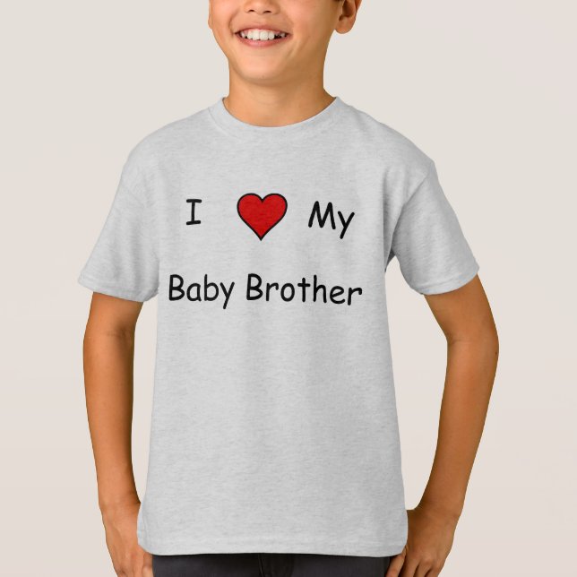 Camiseta Eu amo meu irmão do bebê (Frente)