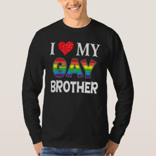 Camiseta Eu Amo Meu Irmão Gay Lgbt Lésbica Arco-Íris Ortod 