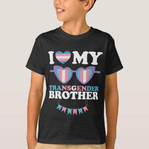 Camiseta Eu Amo Meu Irmão Transgênero Transgender Family Tr
