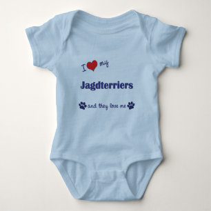 Camiseta Eu amo meu Jagdterriers (os cães múltiplos)
