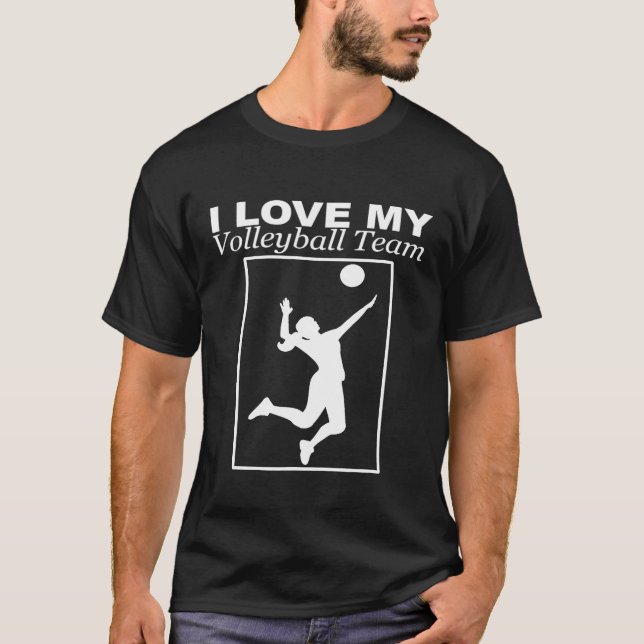 Camiseta Eu Amo Meu Jogador De Voleibol (Frente)