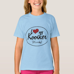Camiseta Eu amo meu Kooiker (é um cão)