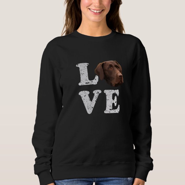 Camiseta Eu Amo Meu Laboratório De Chocolate Labrador Cacho (Frente)