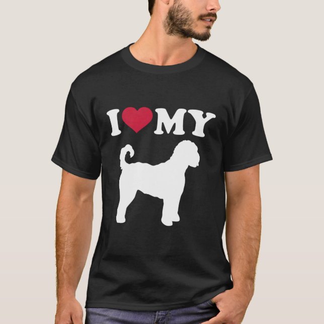 Camiseta Eu Amo Meu Labradoodle (Frente)