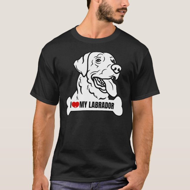 Camiseta Eu Amo Meu Labrador (Frente)