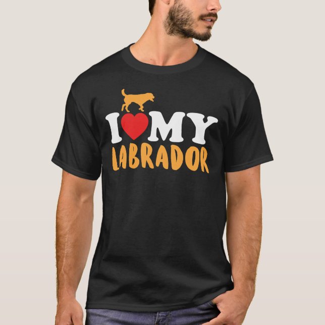 Camiseta Eu Amo Meu Labrador (Frente)