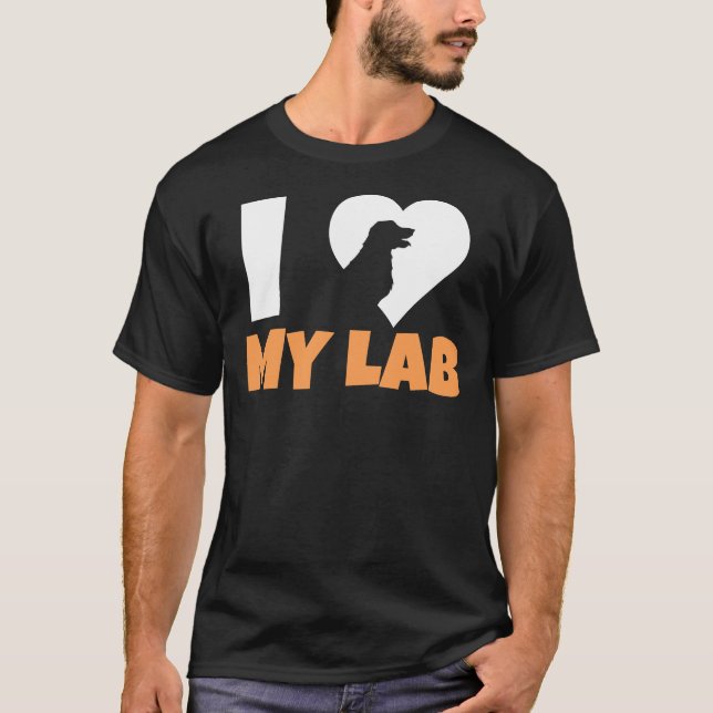 Camiseta Eu Amo Meu Labrador 211 (Frente)