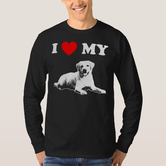Camiseta Eu Amo Meu Labrador 4 (Frente)