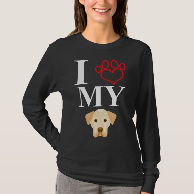 Camiseta Eu Amo Meu Labrador 63 (Frente)