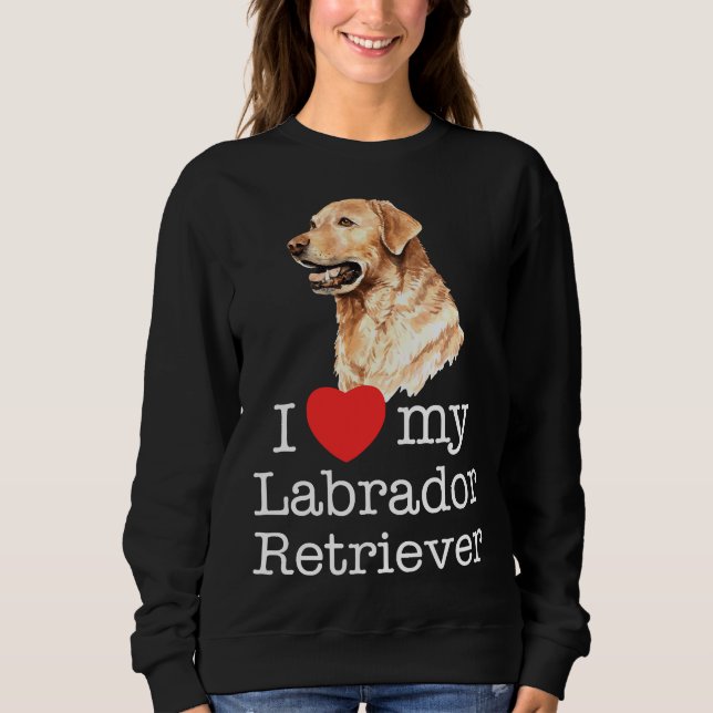 Camiseta Eu Amo Meu Labrador Retriever (Frente)