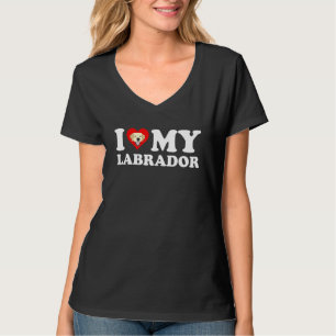 Camiseta Eu Amo Meu Labrador Retriever Amarelo Fofo