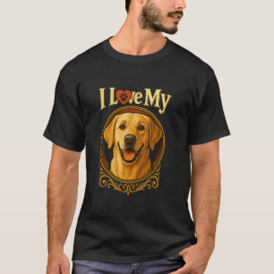 Camiseta Eu Amo Meu Labrador Retriever Vintage Amante de Ca