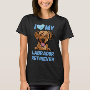 Camiseta Eu Amo Meu Labrador Retriever! Watercolor Original