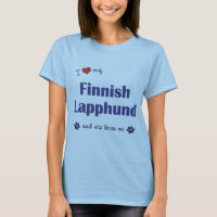 Eu amo meu Lapphund finlandês (o cão fêmea)