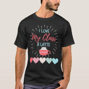 Camiseta Eu Amo Meu Latte Da Turma A   Gato Café Professor