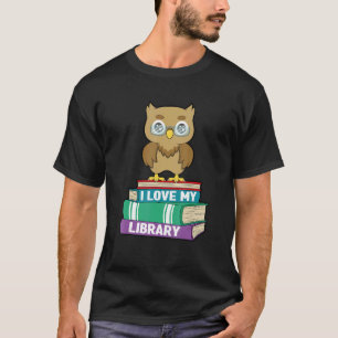 Camiseta Eu Amo Meu Livro De Leitores De Coruja