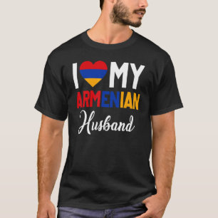 Camiseta Eu Amo Meu Marido Armênio Armênia Flag Casado Co