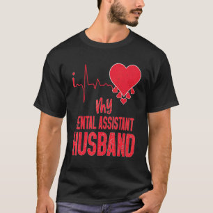 Camiseta Eu Amo Meu Marido Auxiliar De Odontologia Para Ass