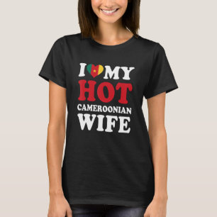 Camiseta Eu amo meu marido camaronês quente