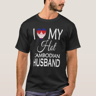Camiseta Eu Amo Meu Marido Cambojano Quente Camboja Cônjuge