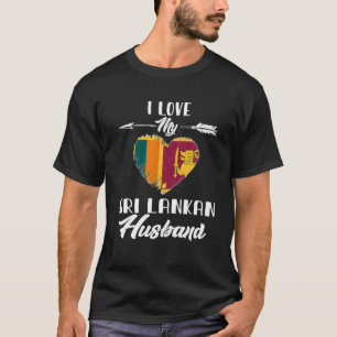 Camiseta Eu amo meu marido cingalês Sri Lanka