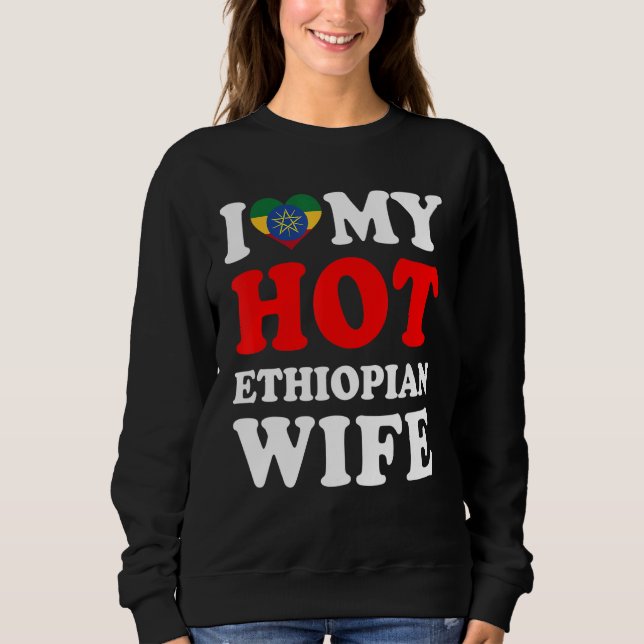 Camiseta Eu amo meu marido de mulher etíope (Frente)