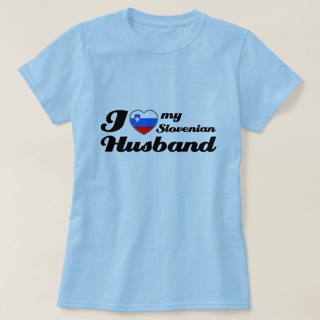 Camiseta Eu amo meu marido esloveno (Frente do Design)