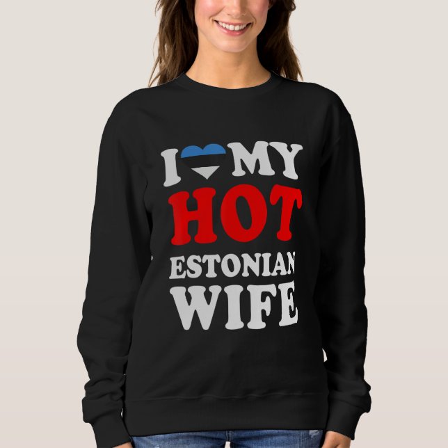 Camiseta Eu amo meu marido estoniano quente (Frente)