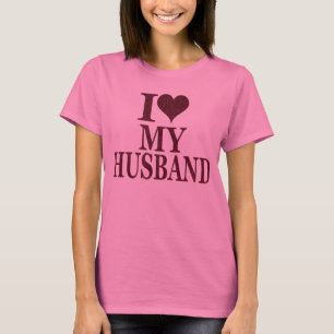 Camiseta Eu amo meu marido. Eu coração meu marido