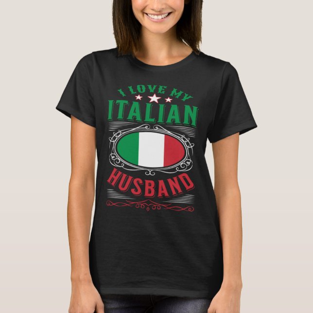 Camiseta Eu amo meu marido italiano (Frente)